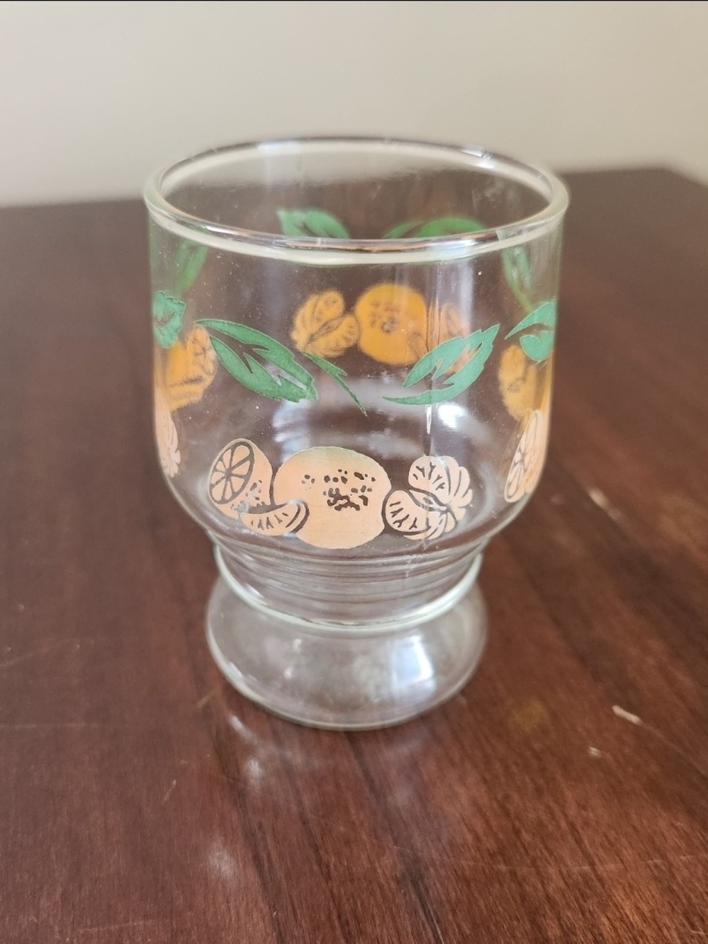 Anchor Hocking Orange Juice Glass Footed Vintage 1 Replacement Cup
